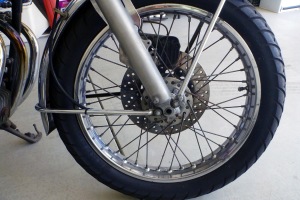 The front tire