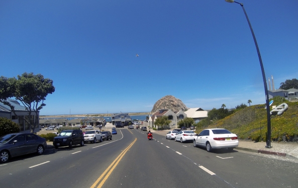 The infamous Morro Bay rock looms